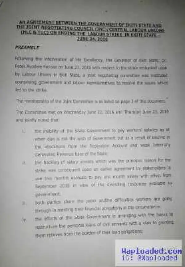 Ekiti Civil Servants suspend strike